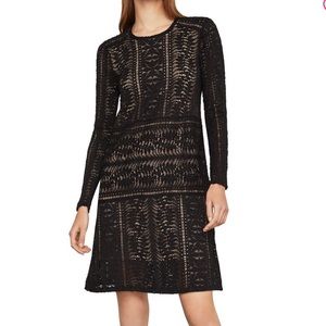 BCBG MAXAZRIA Beautiful Blk Lace Dress w/Nude Slip